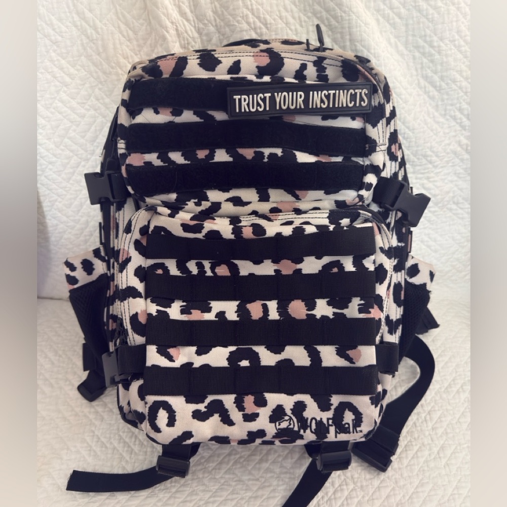 Wolf Pak 35L White and Pink Leopard Backpack